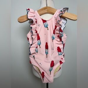 Pink Chicken Pink and Red Popsicle Swimsuit